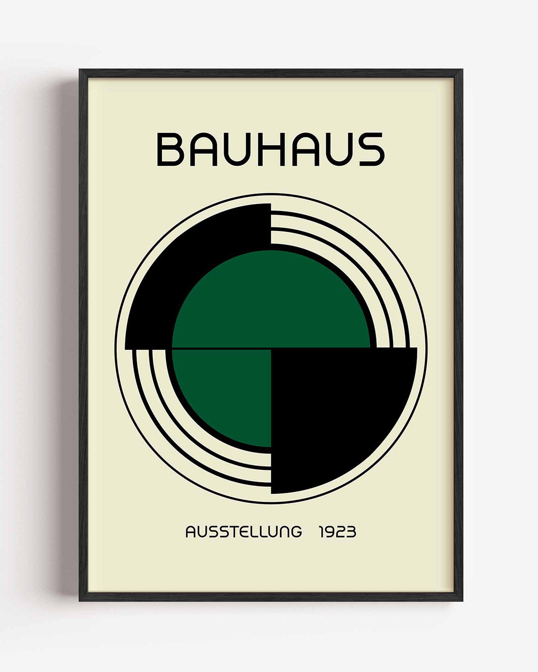 Cirkel en lijnen – staande Bauhaus poster als wanddecoratie