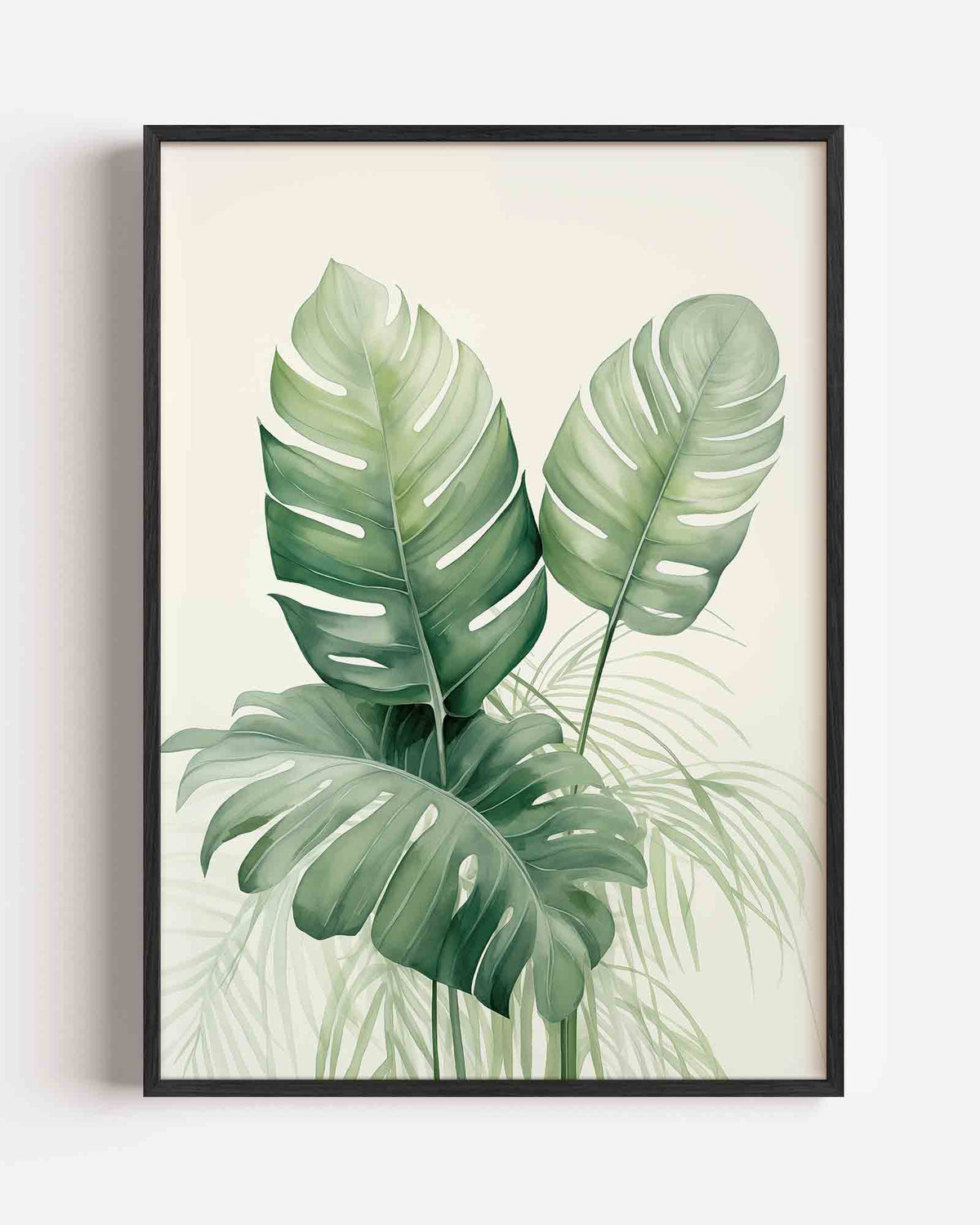 Monstera bladeren – jungle portret poster als wanddecoratie