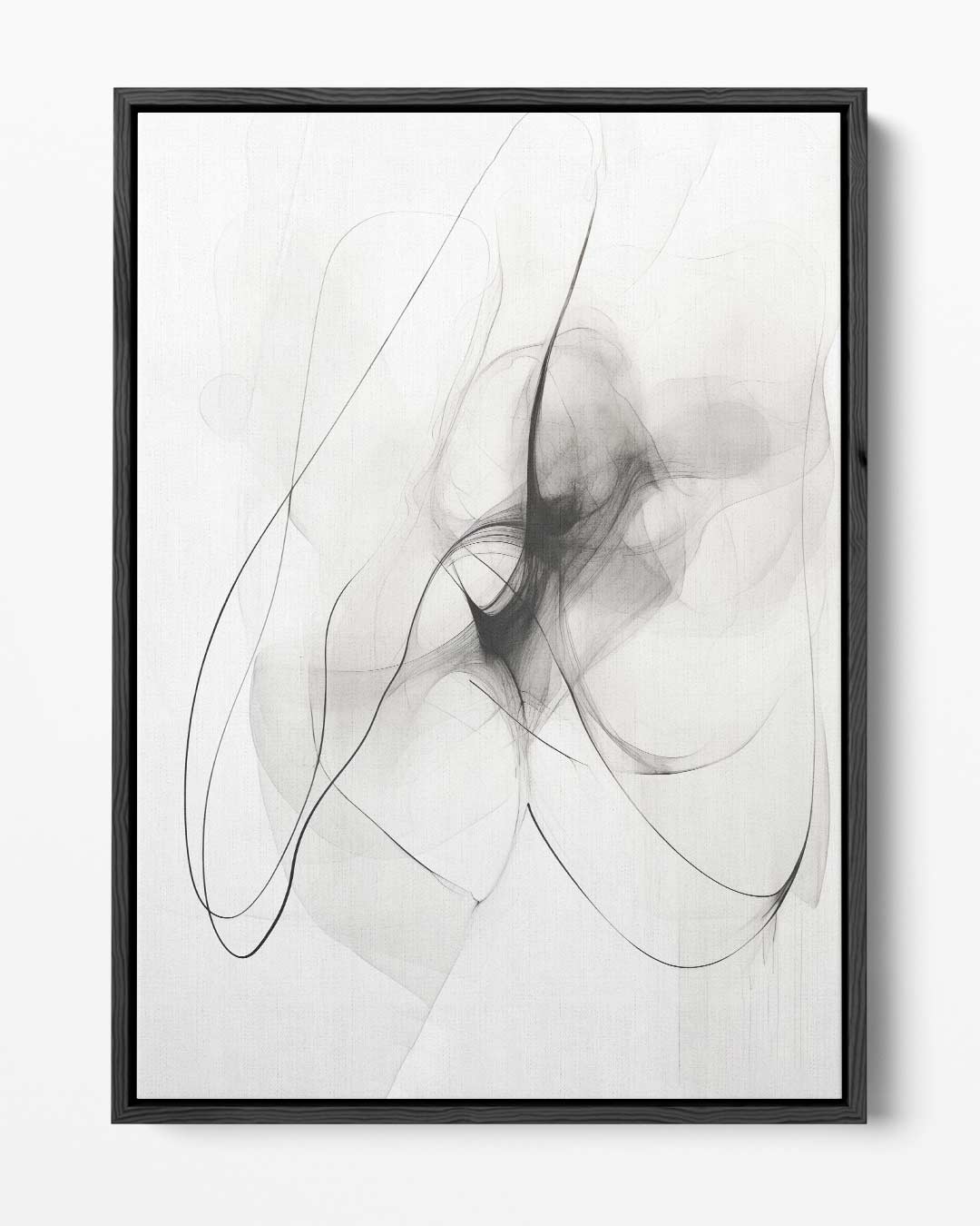Dromerige Zwart-Witte Abstractie – portret kunstwerk als wanddecoratie