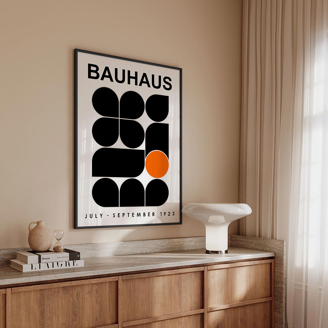  – geometrische Bauhaus poster in staand formaat