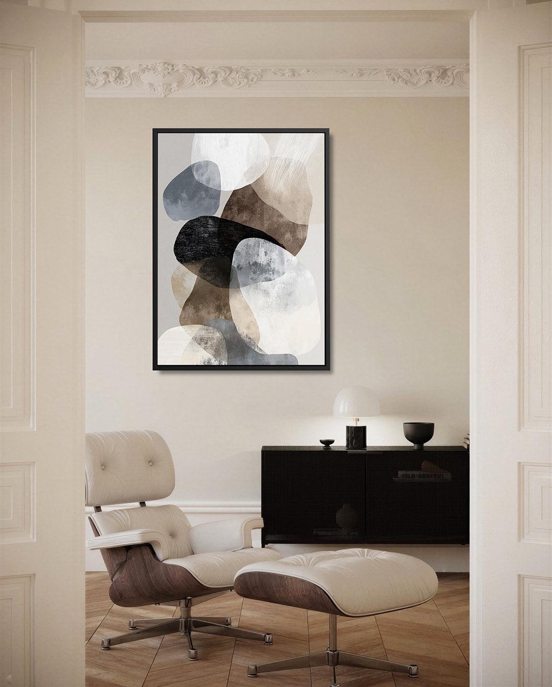 Organische vormen compositie – moderne staande wandkunst