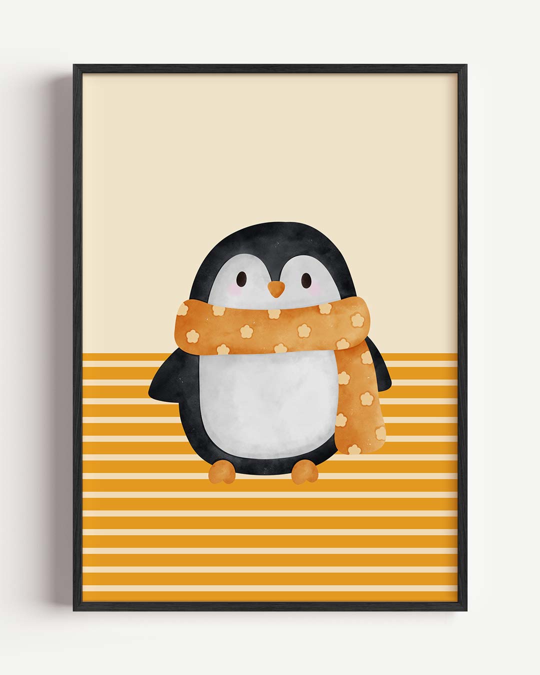 Schattige Pinguïn Illustratie – kids portret poster als wanddecoratie