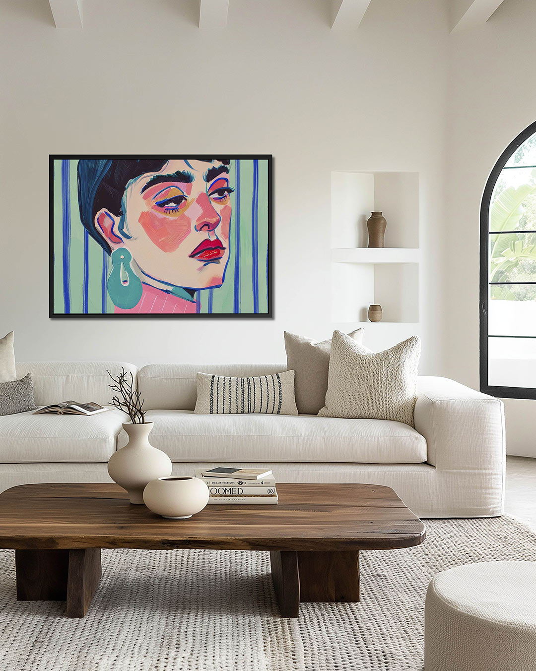 Portret – Liggende wanddecoratie – wanddecoratie in interieur