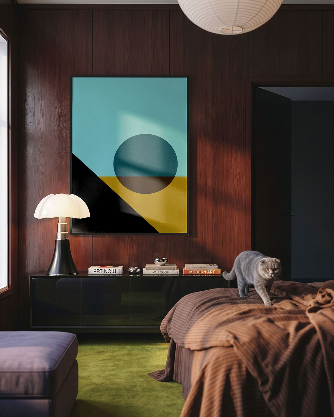 Vorm en balans – geometrische Bauhaus poster in staand formaat