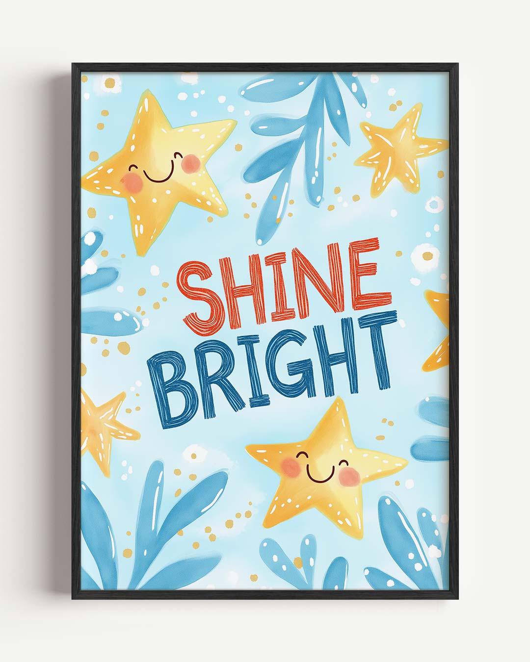 Shine Bright Sterrenposter – kids portret poster als wanddecoratie