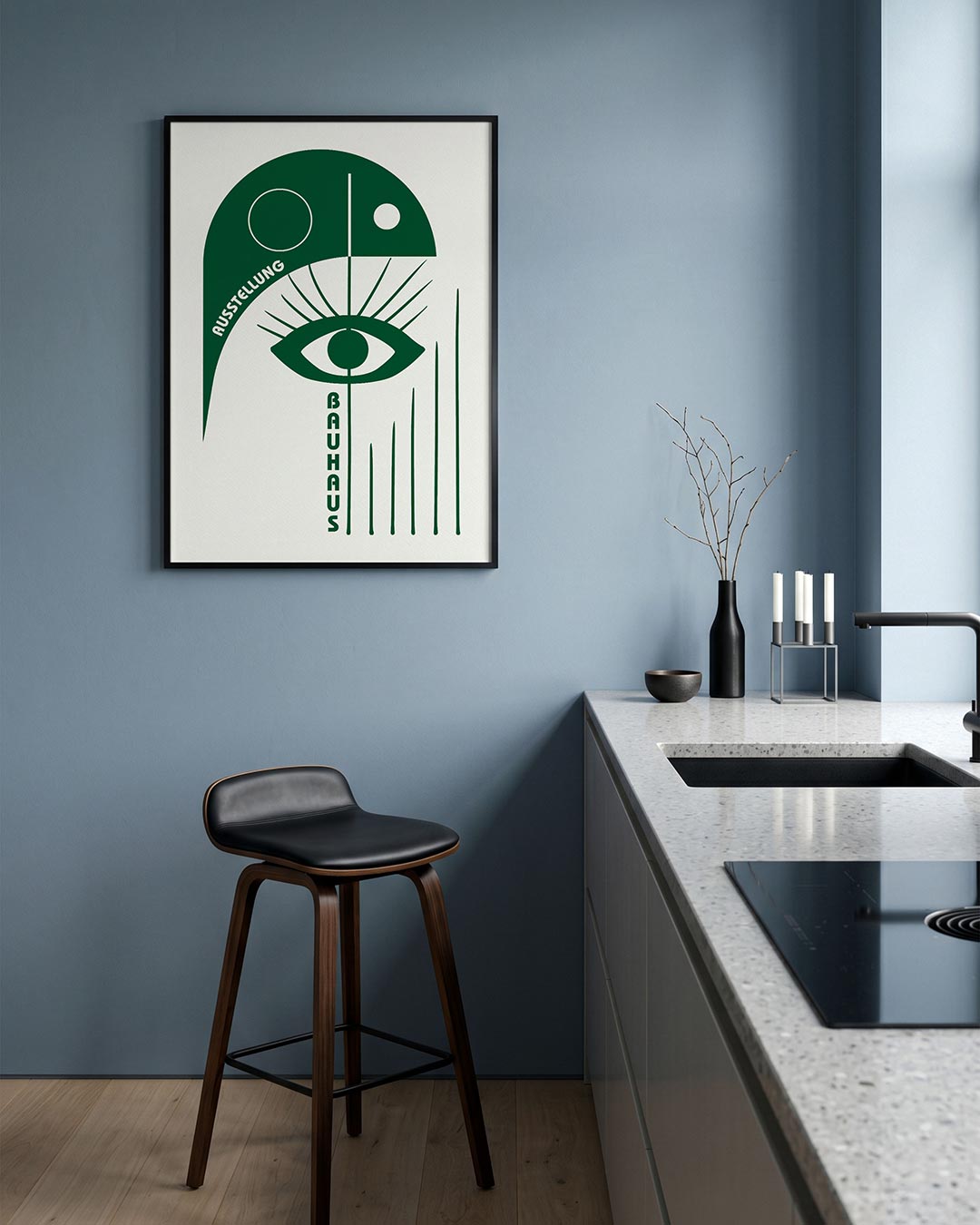  – geometrische Bauhaus poster in staand formaat