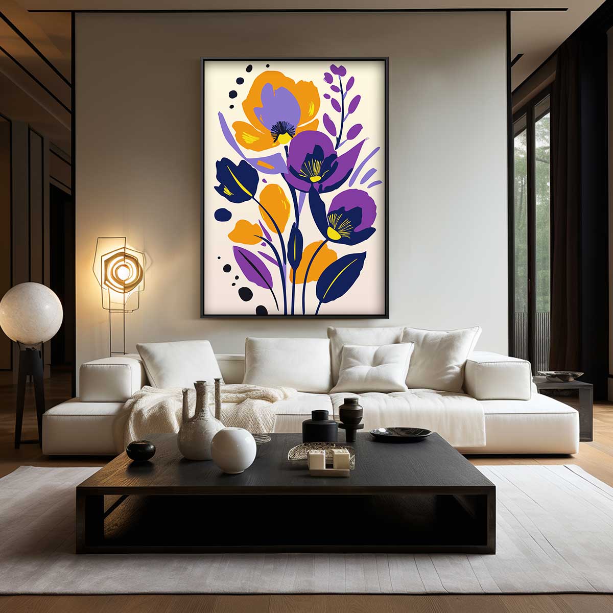 Levendige Bloemenpracht – dibond wanddecoratie in staand formaat