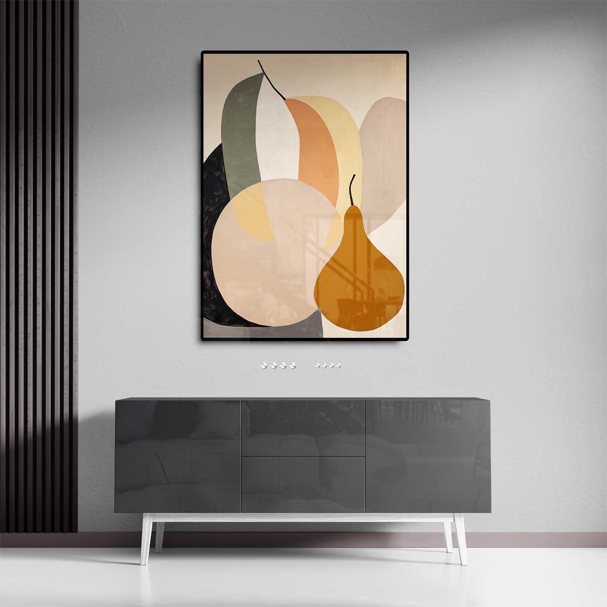 Vrolijke Fruitige Abstractie – staand kunstwerk voor modern interieur