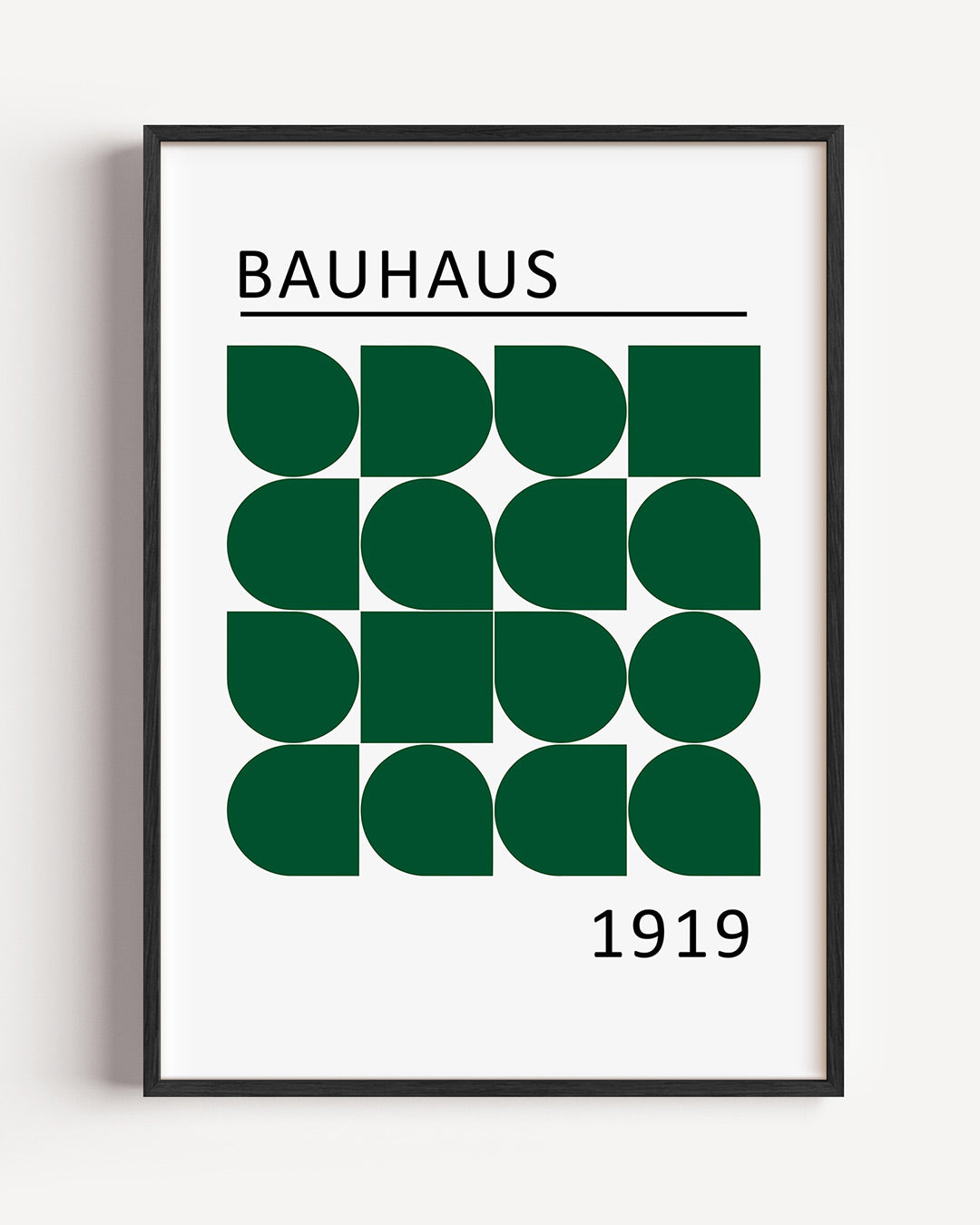 Vormritme en lijnen – staande Bauhaus poster als wanddecoratie