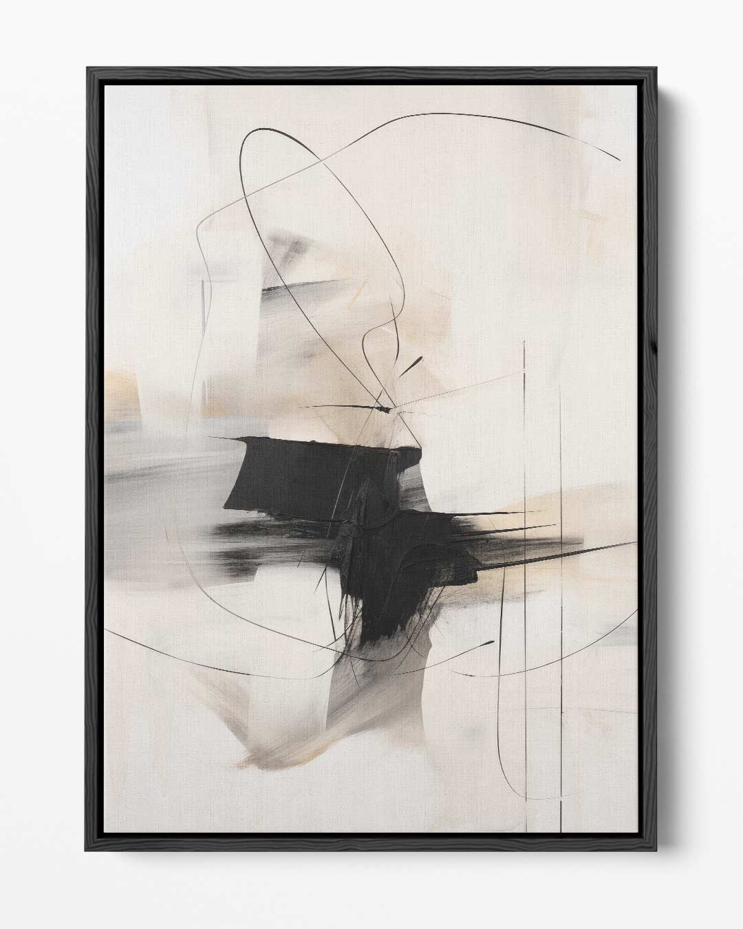Abstracte Lijnendans – portret kunstwerk als wanddecoratie