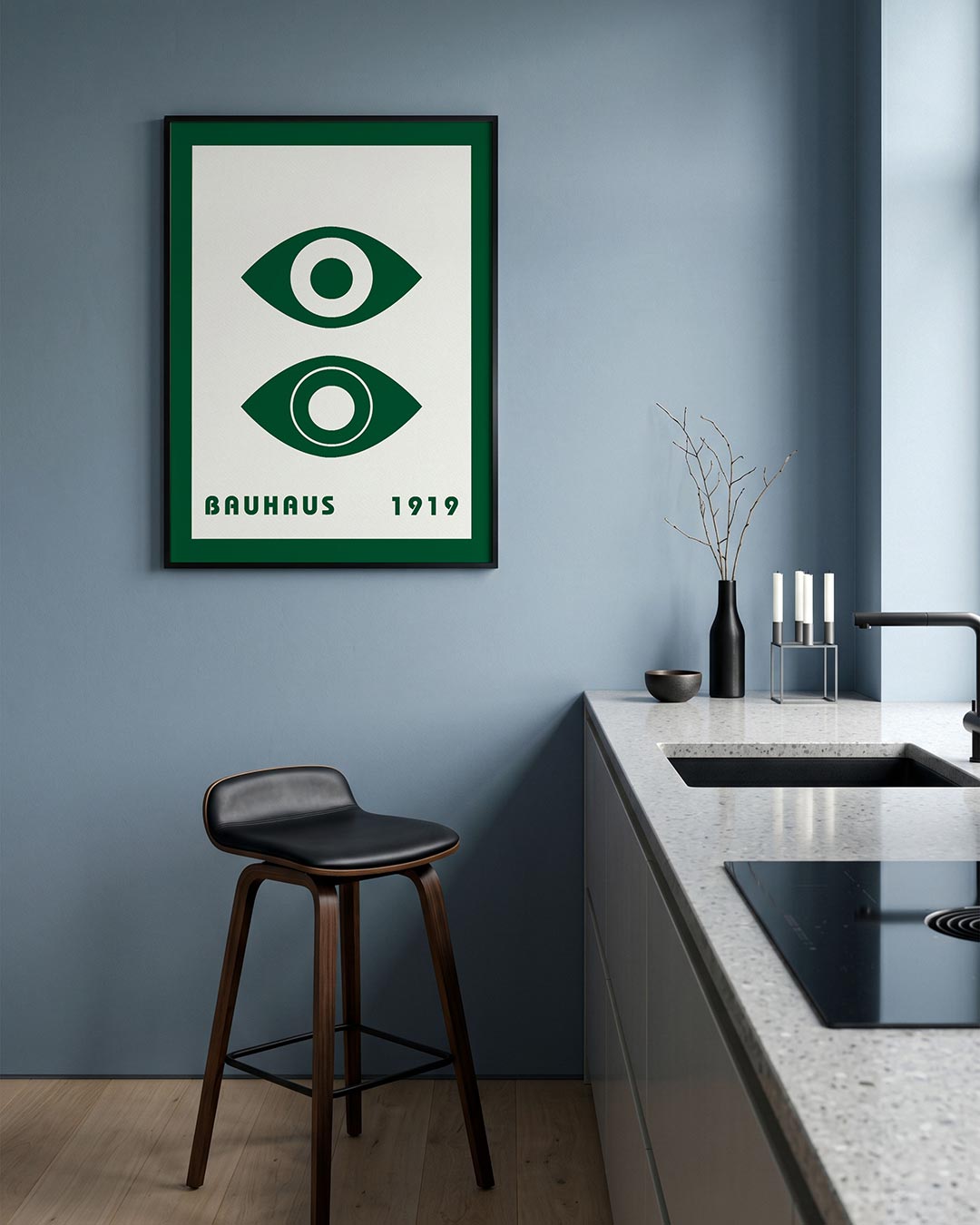  – geometrische Bauhaus poster in staand formaat
