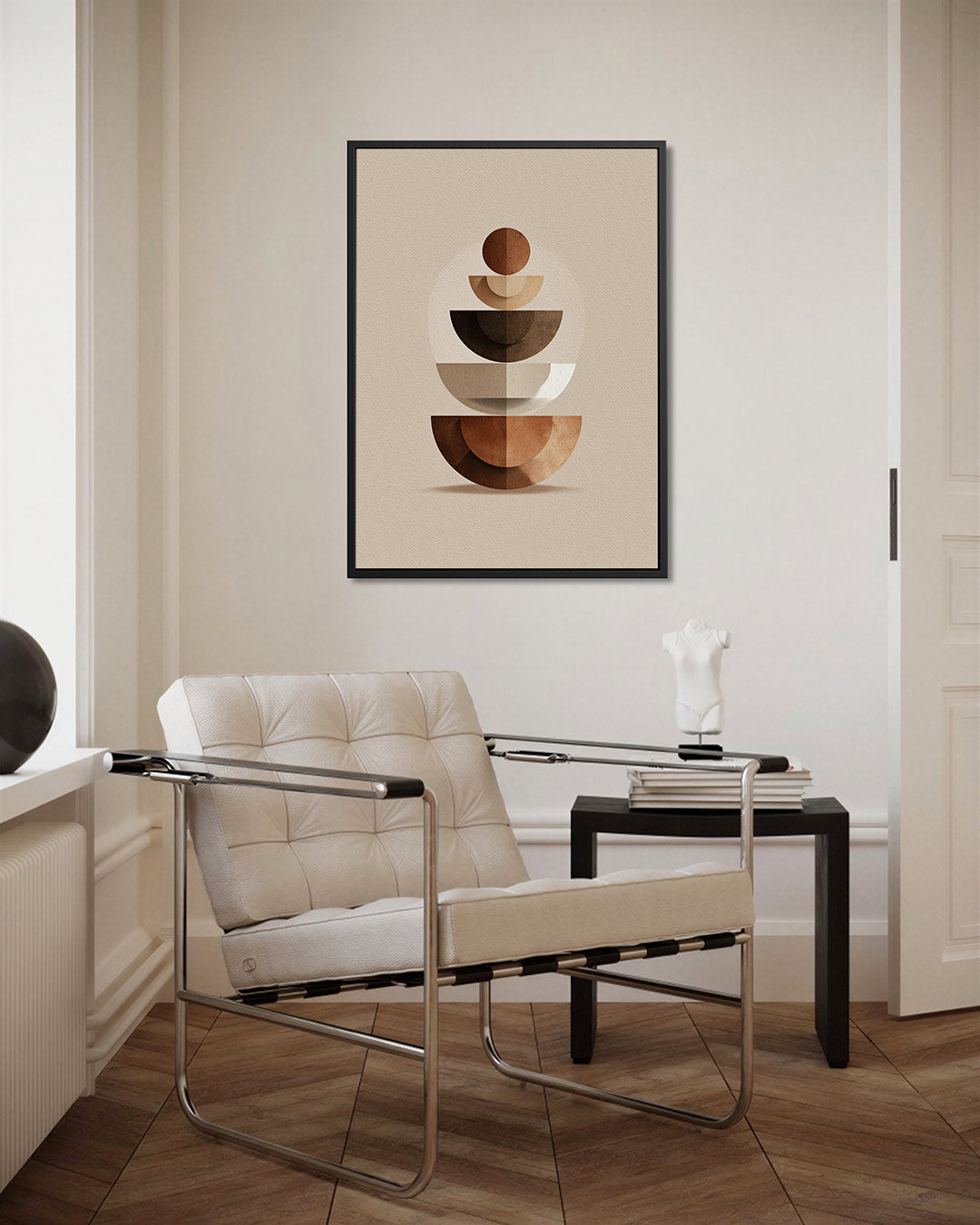 Geometrische vormen – kunstwerk als stijlvolle wanddecoratie
