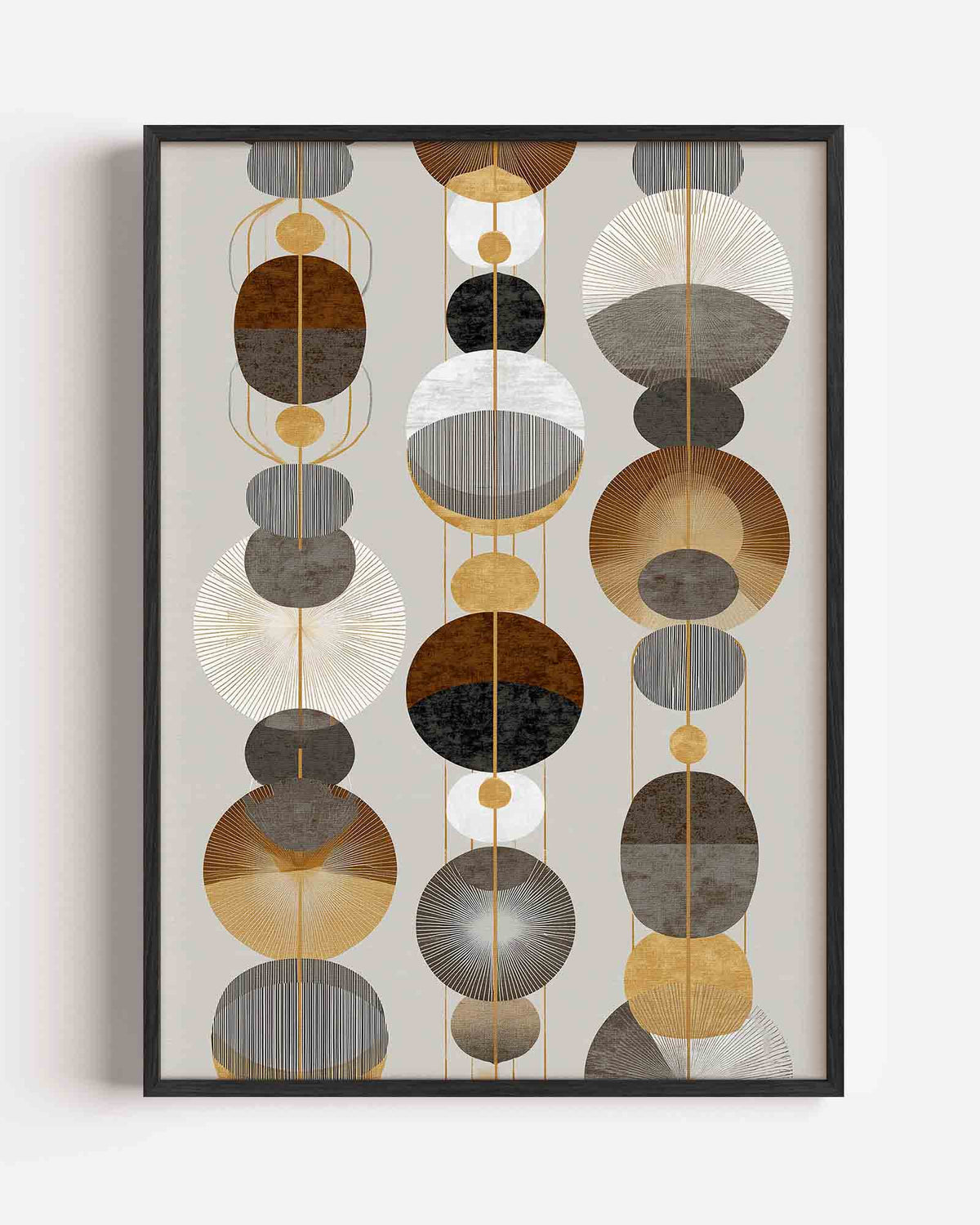 Abstracte cirkels – abstracte portret poster als wanddecoratie