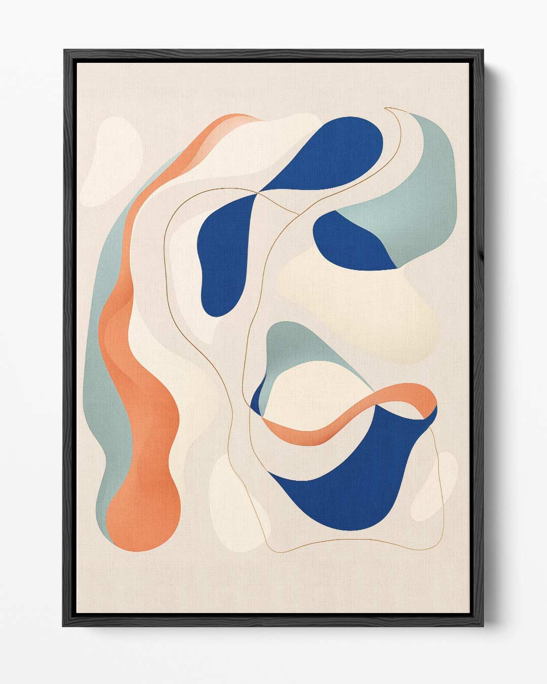 Kleurrijke Golven van Abstractie – portret kunstwerk als wanddecoratie