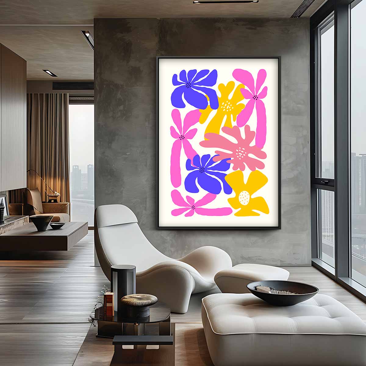 Bloemenexplosie Canvas – canvas kunstwerk als wanddecoratie