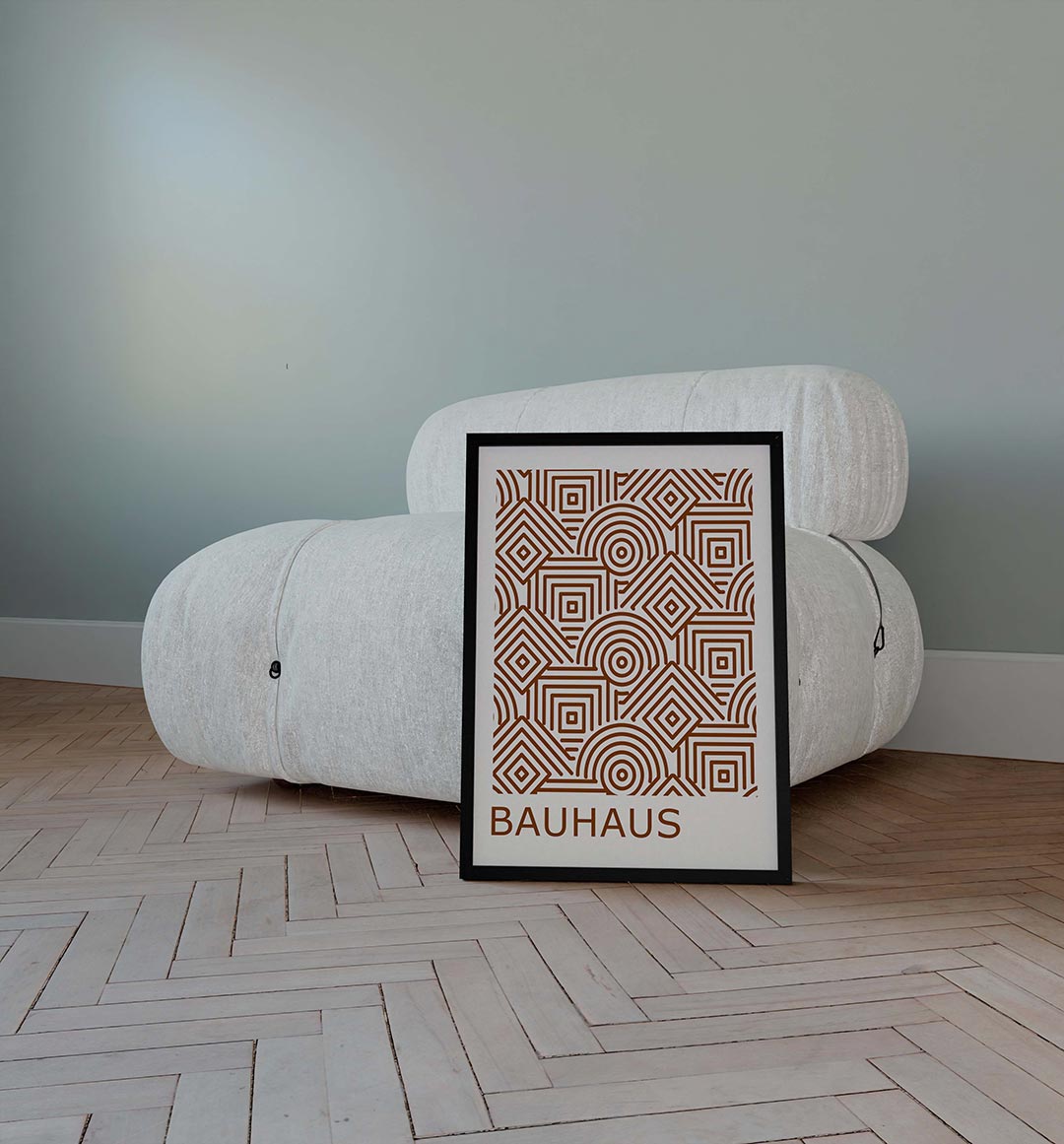 Lijnen en patronen – geometrische poster in Bauhaus-stijl van WallArtistic