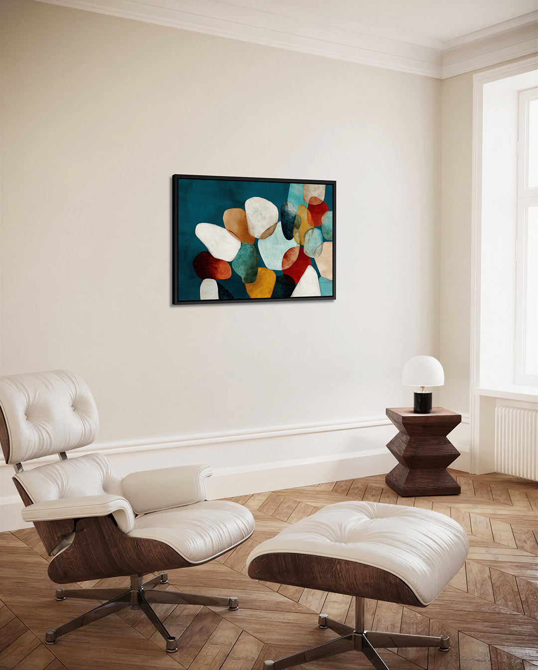 Vormenspel met kleuren – alternatieve weergave van het kunstwerk
