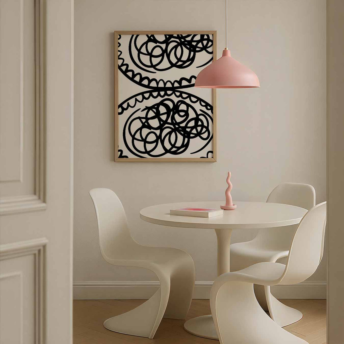 Elegante Krullende Patronen – culinaire wandkunst als portret poster