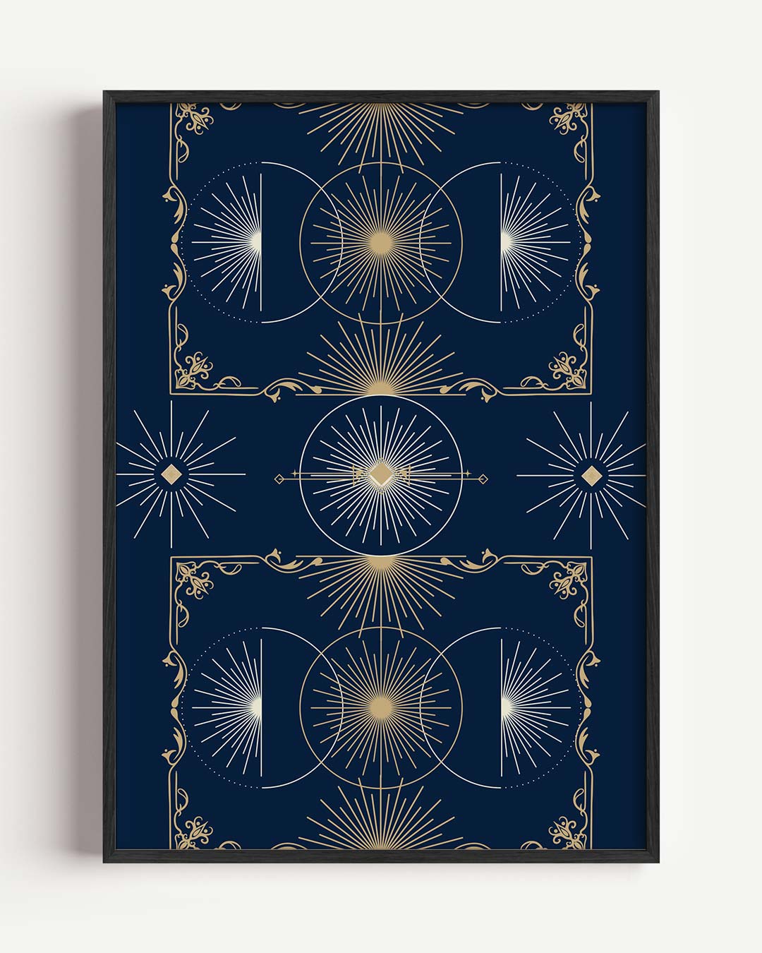 Art Deco Zonnestralen – mindful portret poster als wanddecoratie