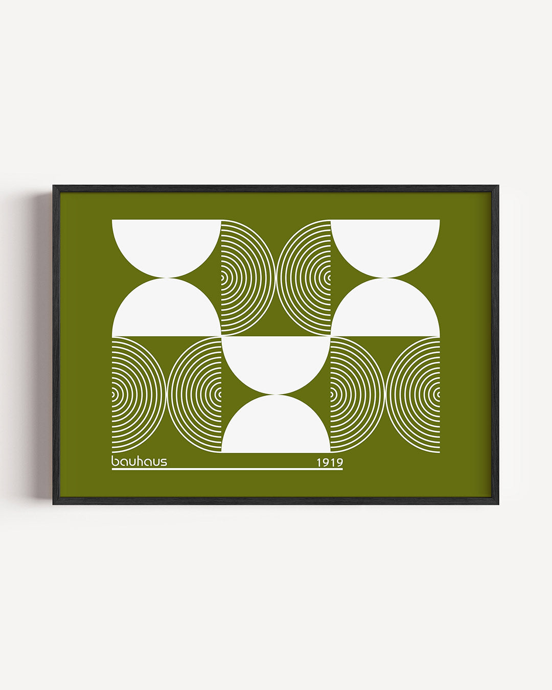 Vormen en lijnen – liggende Bauhaus poster als wanddecoratie