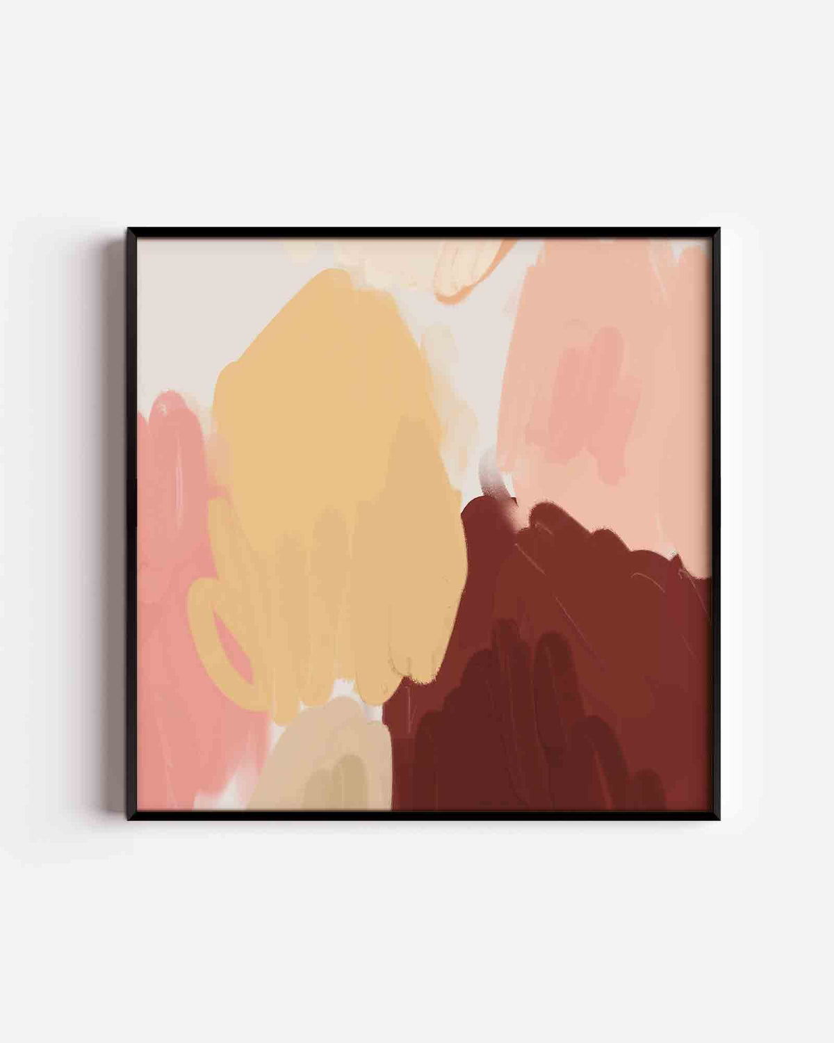 Abstracte vormen – kleurrijke illustratie poster als wanddecoratie