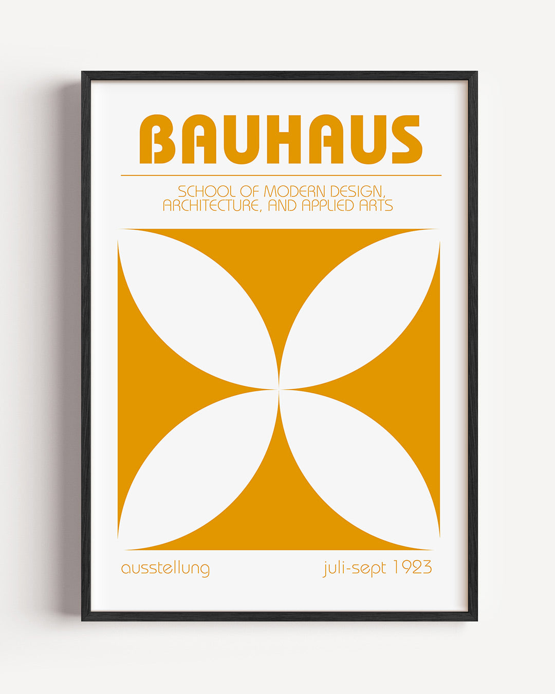 Vorm en kleur – staande Bauhaus poster als wanddecoratie