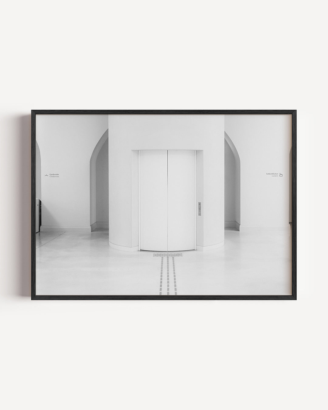 Architectuur poster – liggende wanddecoratie – deze poster toont een symmetrische compositie met strakke lijnen en zachte