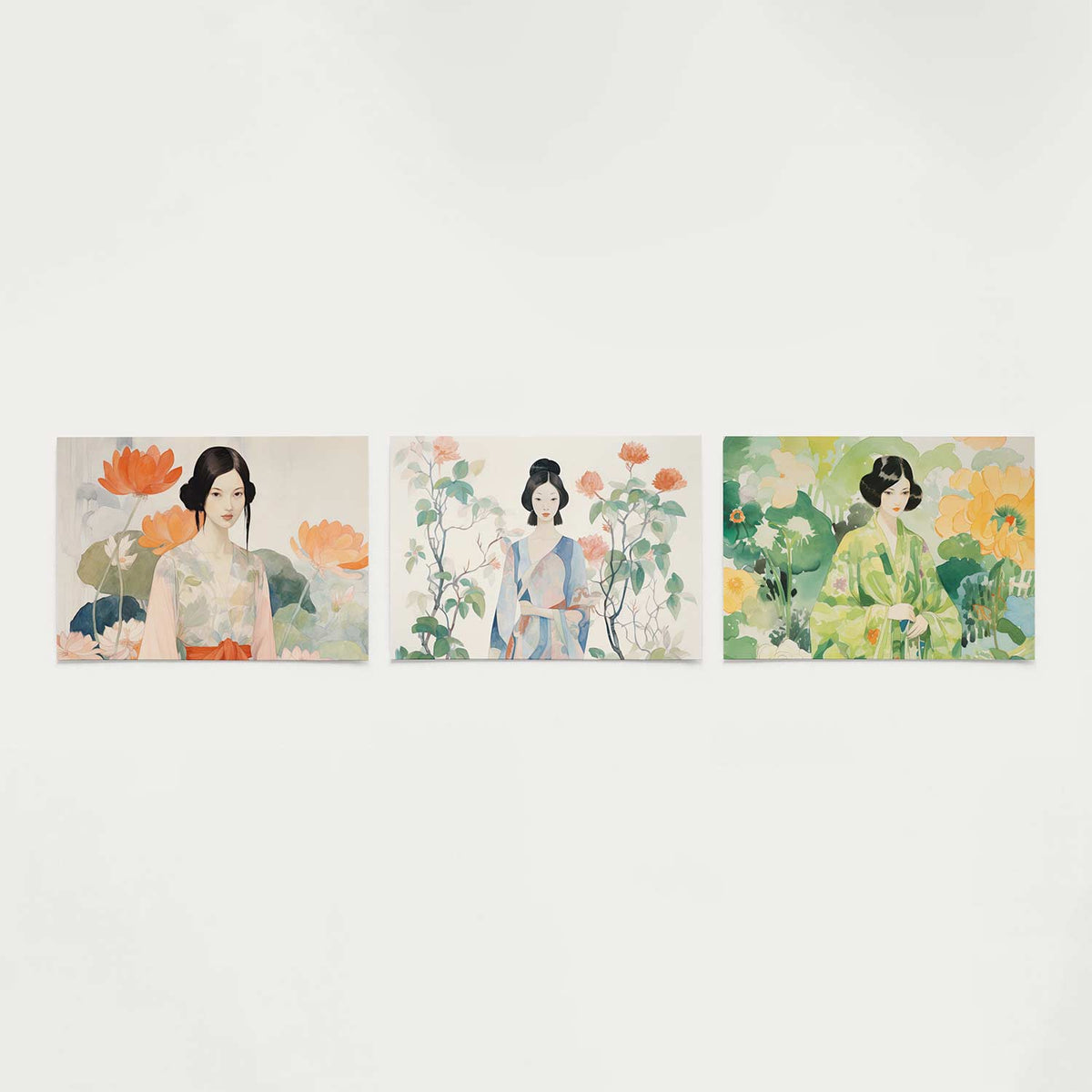 Bloemrijke sereniteit Posterset