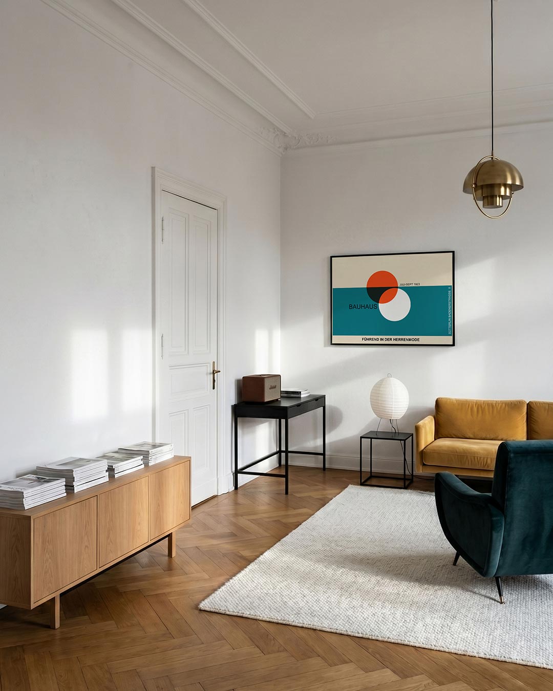 Vormen en kleurvlakken – geometrische poster in Bauhaus-stijl van WallArtistic
