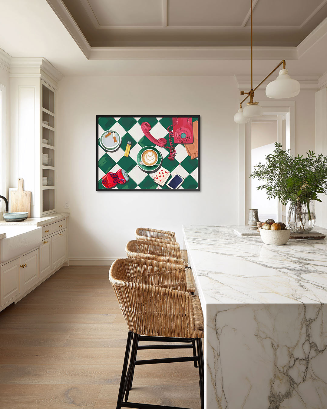 Abstract – liggende wanddecoratie