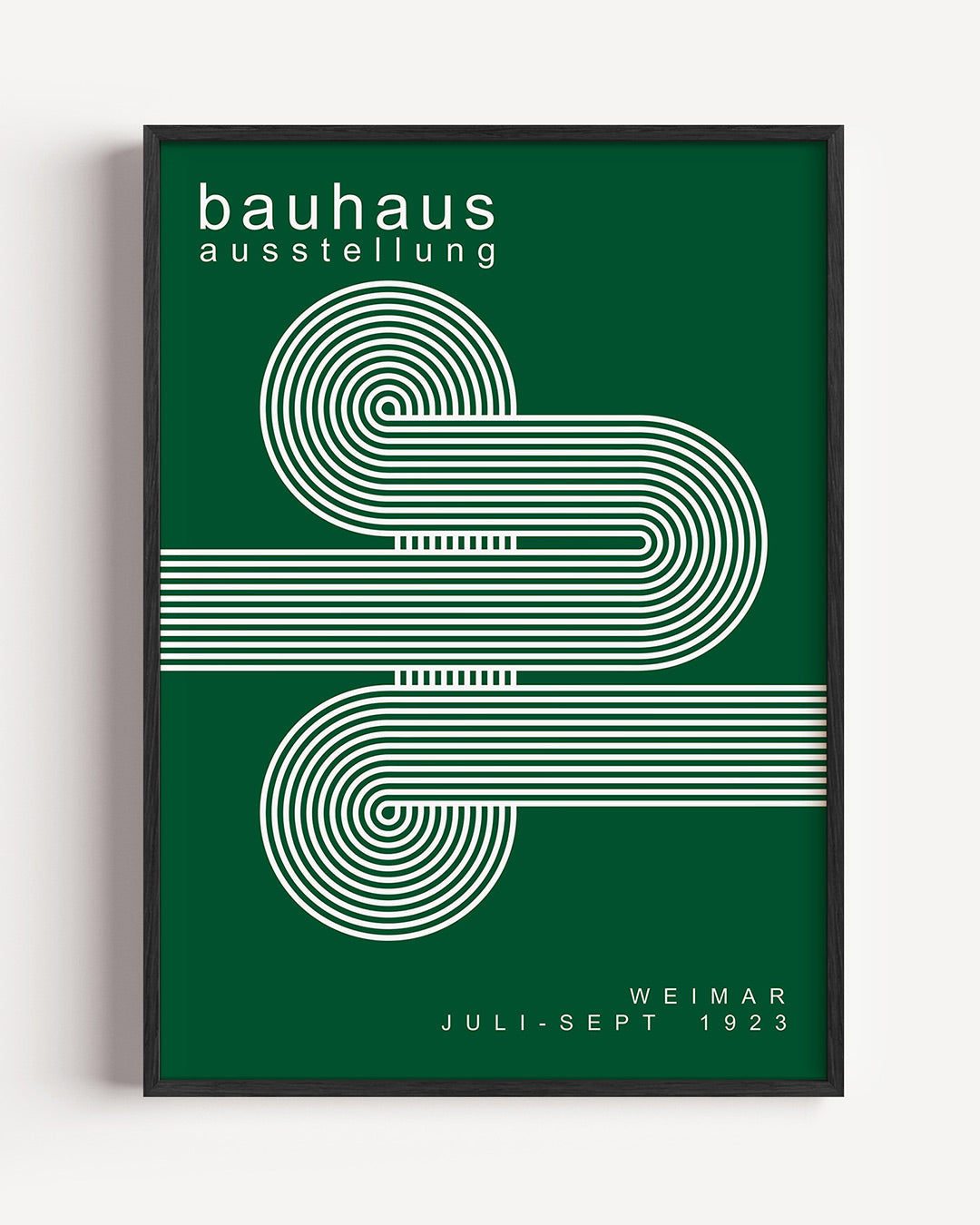 Lijnenspel en vormen – staande Bauhaus poster als wanddecoratie