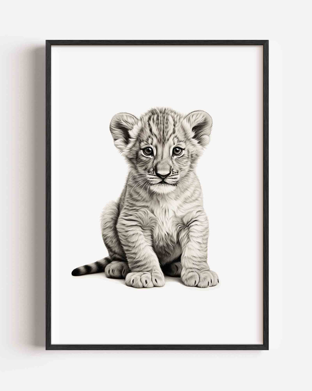 Leeuwenwelp – dieren portret poster als wanddecoratie