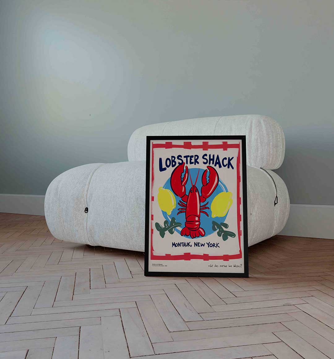 Lobster shack – Streetart wandkunst als portret poster