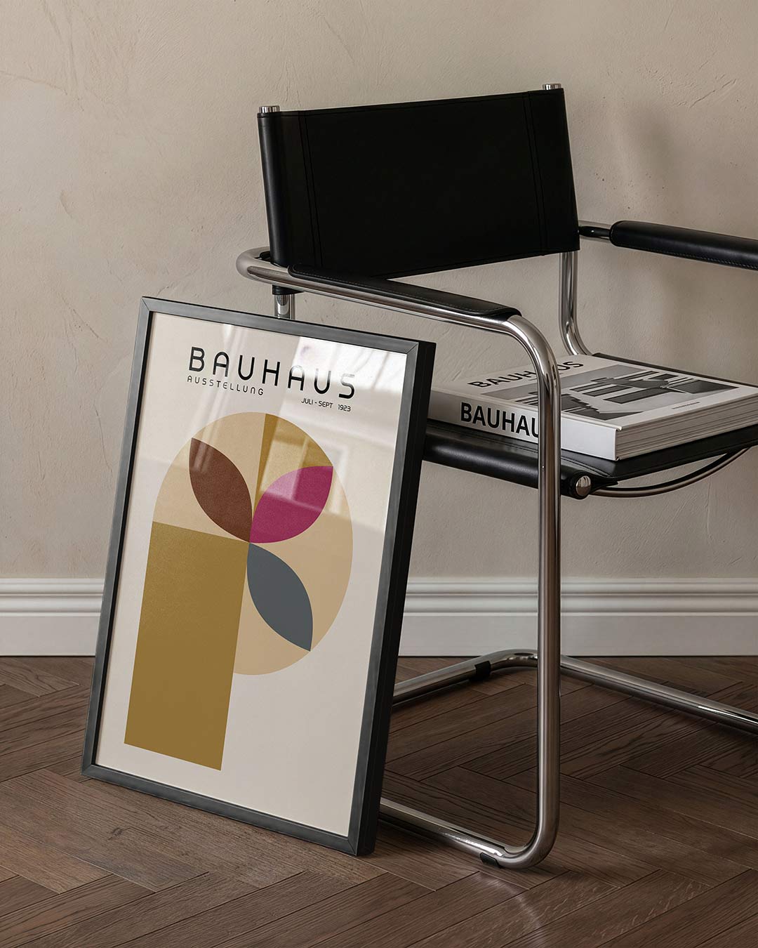 Vorm en balans – staande Bauhaus poster voor aan de muur