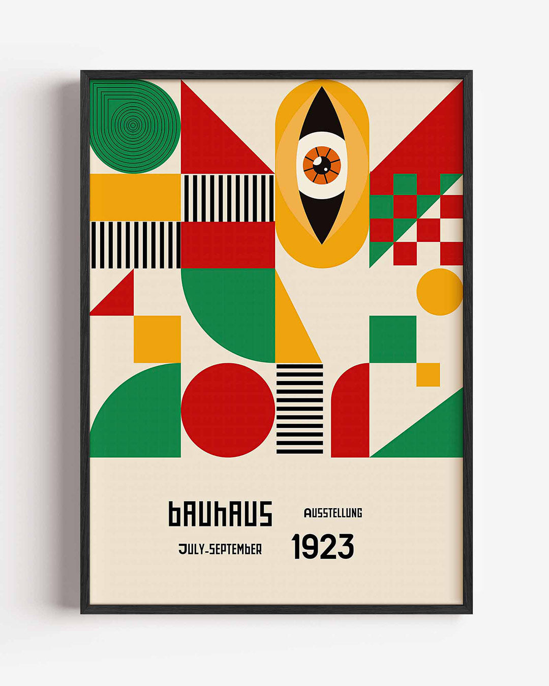 Vormen en vlakkenspel – staande Bauhaus poster als wanddecoratie
