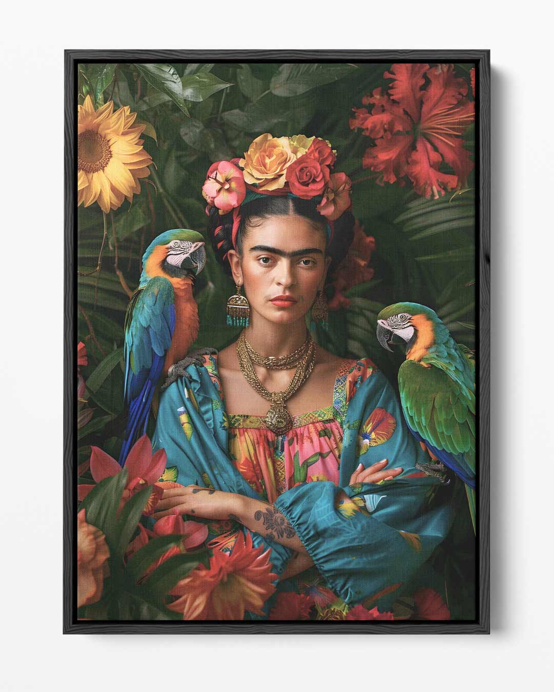 Tropische Vibes Portret – staand kunstwerk voor modern interieur