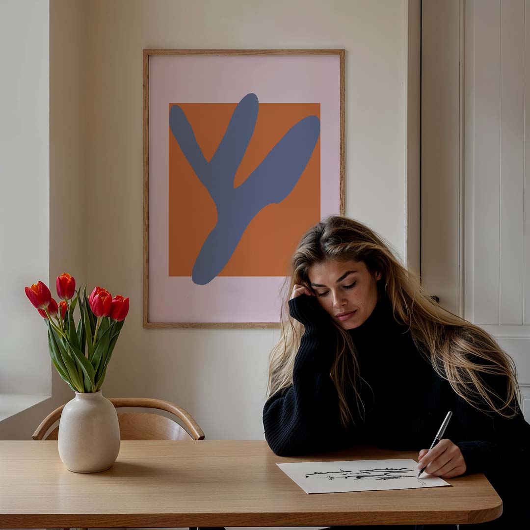 Modern Art Abstractie – staande muurposter met kleurrijke abstracte vormen