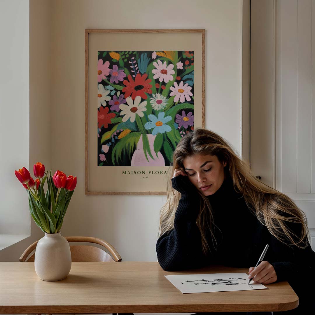 Bloemenpracht Vaas – bloemen poster in staand formaat