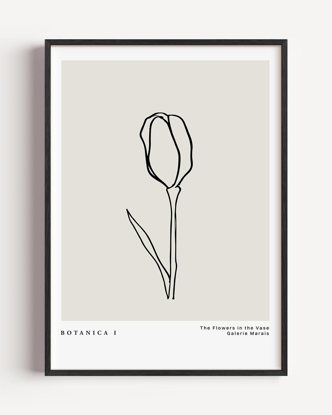 Botanische Lijntekening Tulpen – keuken portret poster als wanddecoratie