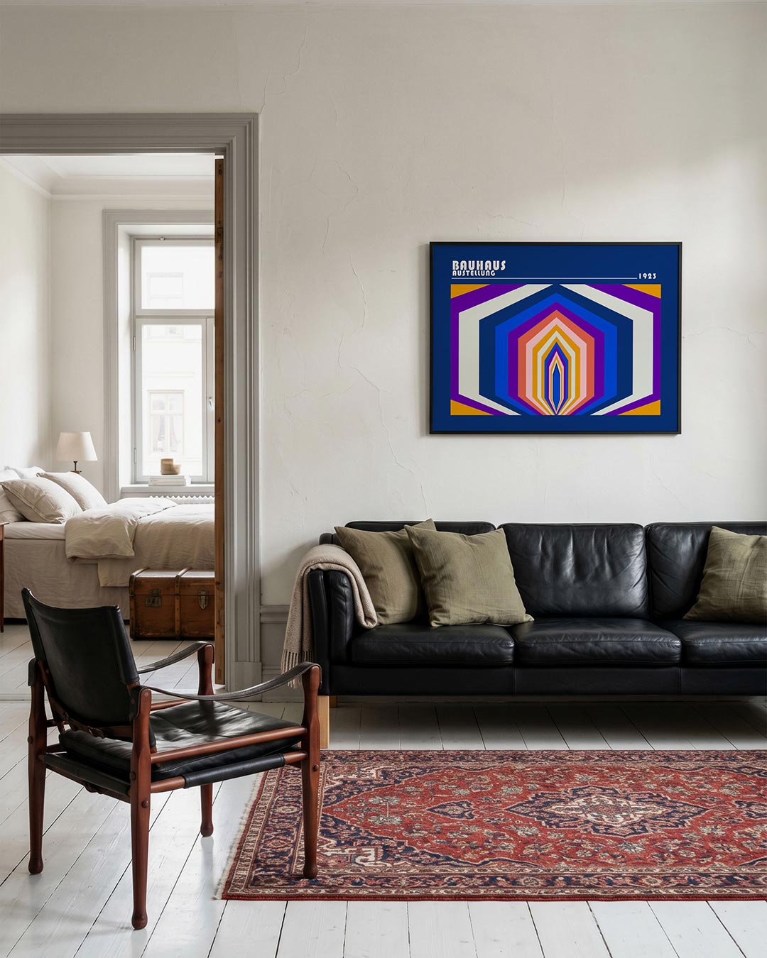 Kleurrijke vormen – geometrische Bauhaus poster in liggend formaat