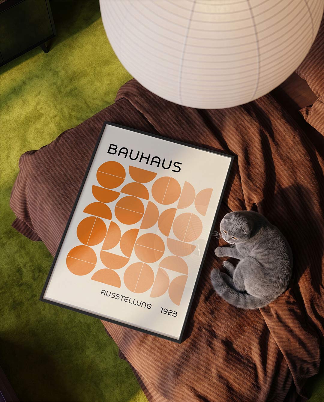 Vormritme en kleur – moderne Bauhaus wandkunst als poster