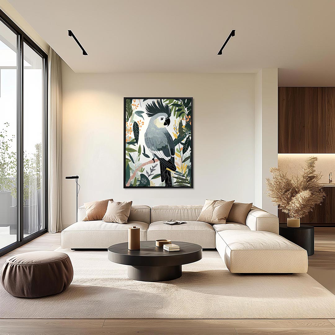 Vogels en bladeren – staand wanddecoratie kunstwerk