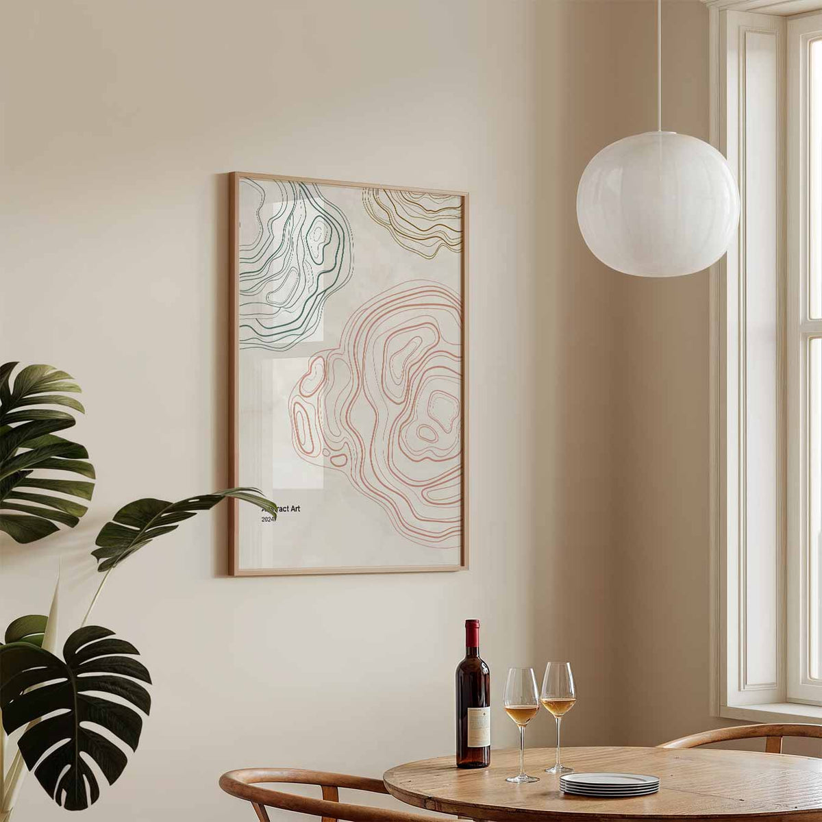 Moderne Abstracte Kunst – staande Popart wanddecoratie van WallArtistic