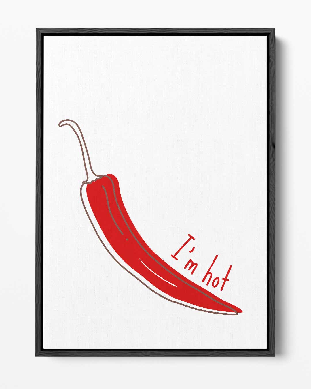 Pittige Chili Illustratie – portret kunstwerk als wanddecoratie