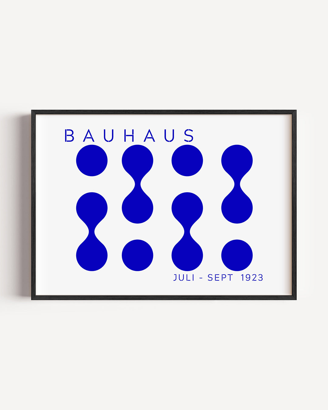 Vorm en ritme – liggende Bauhaus poster als wanddecoratie