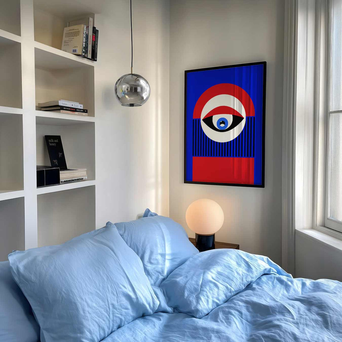 Abstracte Oogkunst – staande muurposter met dierenthema