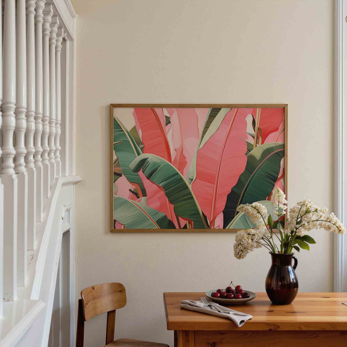 Bananenbladeren – tropische poster in liggend formaat