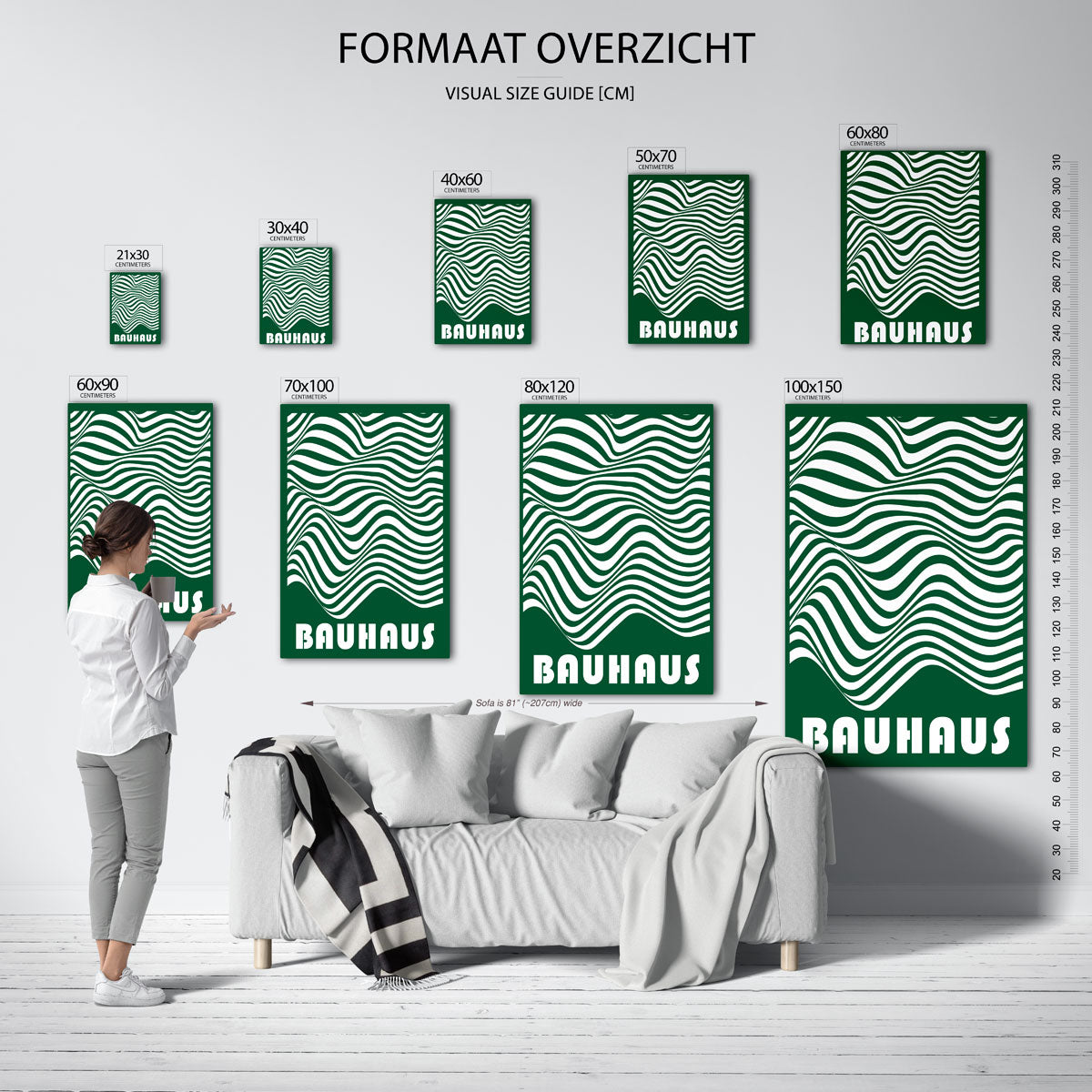  – Bauhaus poster als moderne geometrische wanddecoratie