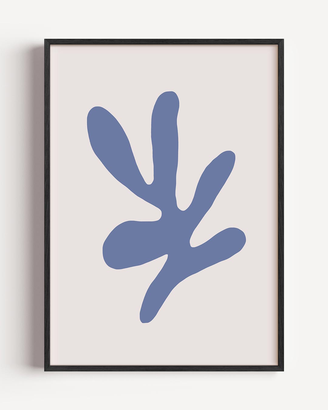 Moderne Blauwe Abstracte Kunst – kleurrijke abstracte portret poster als wanddecoratie