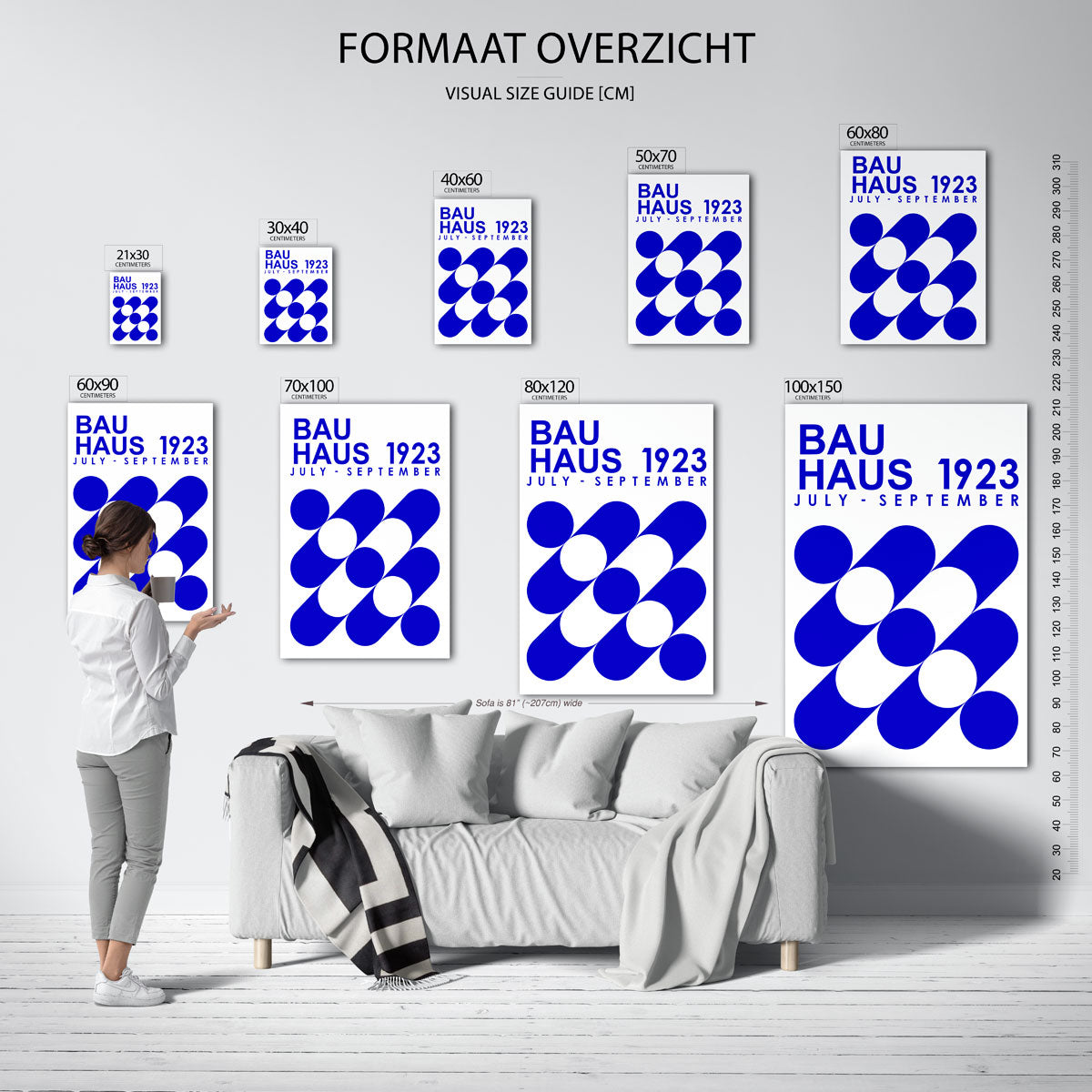 Vormen en vlakken – geometrische poster in Bauhaus-stijl van WallArtistic
